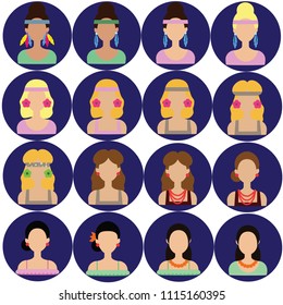 Flat-design vector girls