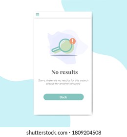 Flate Design Mobile Empty State No Results Illustrator