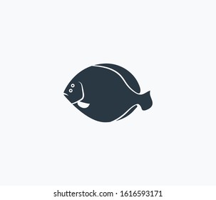 Flatfish icon isolated on clean background. Flatfish icon concept drawing icon in modern style. Vector illustration for your web mobile logo app UI design.