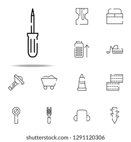 flathead screwdriver icon. construction icons universal set for web and mobile