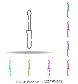 flathead screwdriver icon. Elements of construction in multi color style icons. Simple icon for websites, web design, mobile app, info graphics