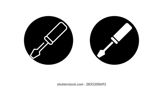 Flathead Screwdriver Tool dual style icon set
