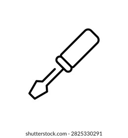 Flathead Screwdriver Tool icon vector symbol illustration
