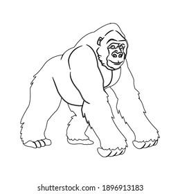 flaticon animal gorilla outline vector illustration