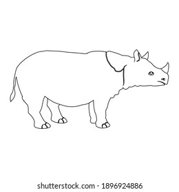 flaticon animal rhino outline vector illustration