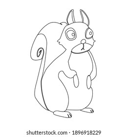 flatikfarbene Eichhörnchen, Vektorgrafik