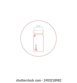flaticon bottle valentine color line vector illustration