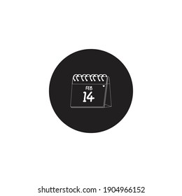 flaticon calendar valentine solid vector illustration