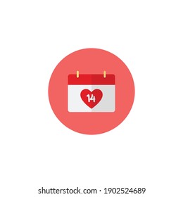 flaticon calendar valentine vector illustration