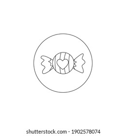 flaticon candine valentine-Umriss-Vektorgrafik