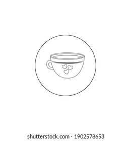 flaticon chocolate drink valentine outline vector illustration