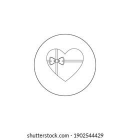 flaticon love chocolate valentine outline vector illustration