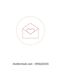 flaticon love letter valentine color line vector illustration