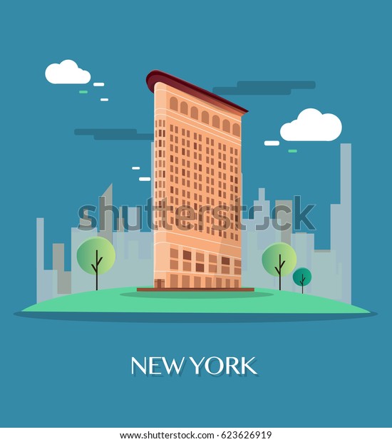 フラチロン ビルディングニューヨーク ベクターイラスト のベクター画像素材 ロイヤリティフリー