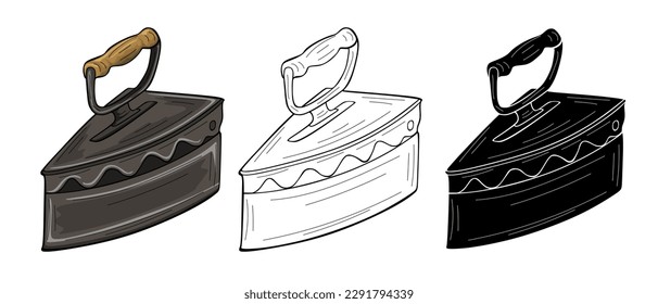 ilustración vectorial de flatiron antiguo retro
