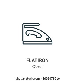 Vektorillustration-Symbol für Flatiron. Dünnlinienschwarzes Flatiron-Symbol, einfache flache Vektorillustration-Elementgrafik aus bearbeitbarem anderem Konzept einzeln auf weißem Hintergrund