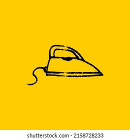 flatiron vector illustration, object icons isolated on a yellow background, frequently used in mobile, freehand drawing style.