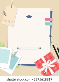 ilustración de vector de graduación feliz de lisonjas