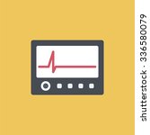 Flatline icon. ECG with a flatline. Stroke icon.