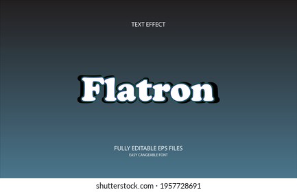 Flatron style editable text effect