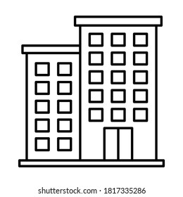 
Flats building  Line Style vector icon which can easily modify or edit
