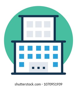 
Flats design of retro and modern houses Vector Icon
