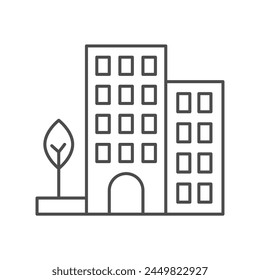 Flats icon, apartment, building, residential, complex, editable vector, pixel perfect, illustrator ai file