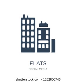 flats icon vector on white background, flats trendy filled icons from Social media collection, flats vector illustration