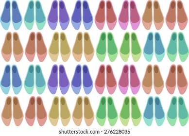 flats shoes ballets vector
