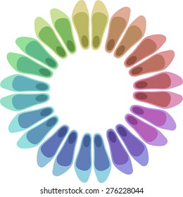 flats shoes ballets vector
