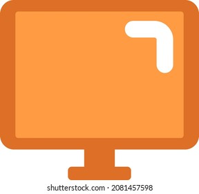 Flatscreen TV, Illustration, Vector, On A White Background.