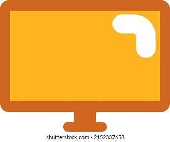 Flatscreen Tv, Illustration, Vector On A White Background.