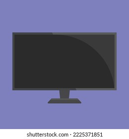 Flatscreen TV Vector Flat Design