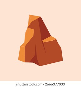 A flat-style cartoon rock and stone set featuring boulders, formations, and textures. Perfect for geology, desert or mountain landscapes, infographics, and creative nature designs.