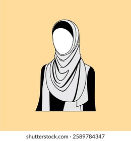 Flat-style hijab vector illustrations featuring various modern designs. Ideal for fashion branding, Islamic lifestyle, social media, posters, and marketing materials