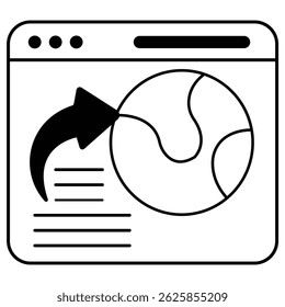 Flat-style icon of automated content distribution across multiple platforms. Great for SaaS and social media automation tools.