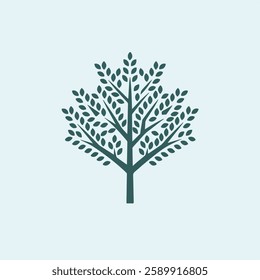 A Flat-Style Sparse tree on a Plain White Background