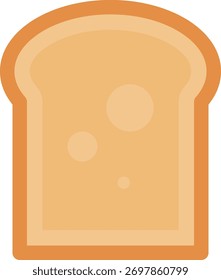 A flat-style toast bread slices with soft textures and variations. Perfect for breakfast themes, bakery graphics, cafe branding, and food illustrations.