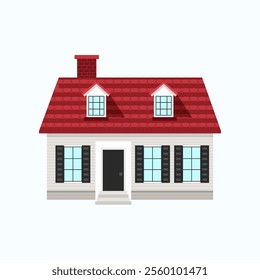 Flat-style vector illustration of a house emoji, isolated on a white background.