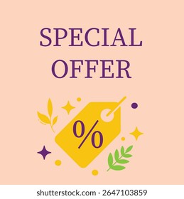 A flat-style vector set of colorful special offer and sale icons. Perfect for e-commerce, promotional banners, seasonal deals, and digital marketing projects.