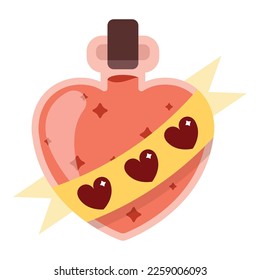Flat-styled love potion vector illustration on white background. Vector stock illustration