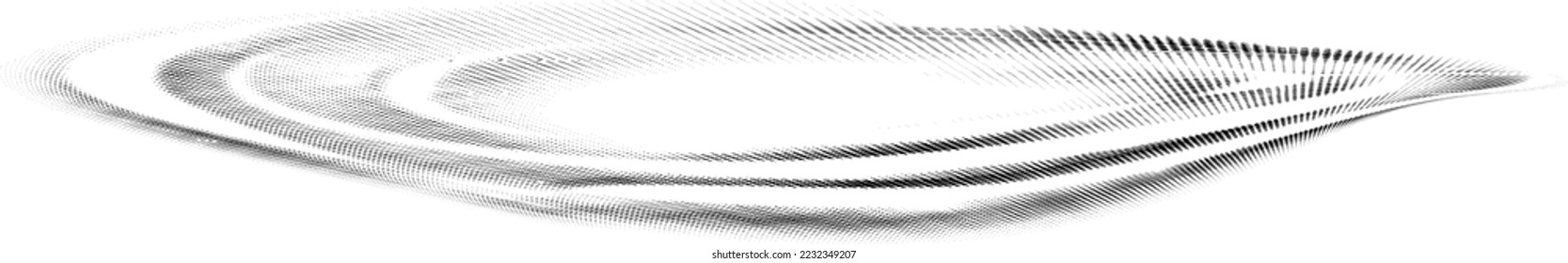 El oído medio tono desolado en dos planos. Vector.