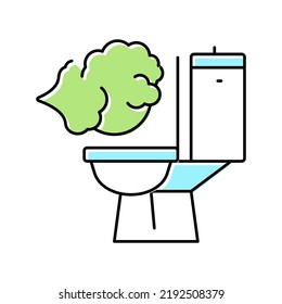 vector de color del sistema de digestión de flatulencia. signo del sistema de digestión de flatulencia. ilustración de símbolo aislado