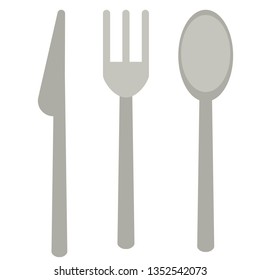 Flatware flat illustration on white