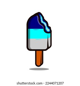 flavor combination ice cream vector design with white background