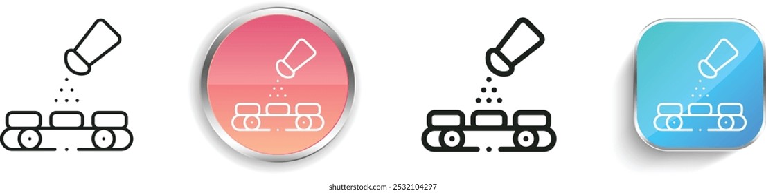 flavor icon. Thin Linear, Regular and Button Style Design Isolated On White Background