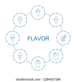 flavor icons. Trendy 8 flavor icons. Contain icons such as ice cream, pepper, deel. flavor icon for web and mobile.