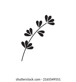 Flavor leaf icon in black flat glyph, filled style isolated on white background