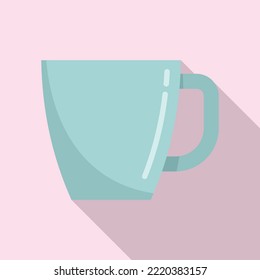 Vector plano del icono de la taza de sabor. Té. Mugre de desayuno