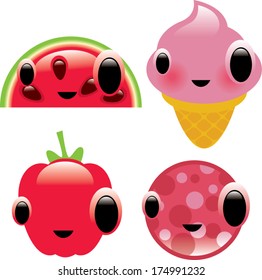 flavor set: watermelon, ice cream, paprika, salami